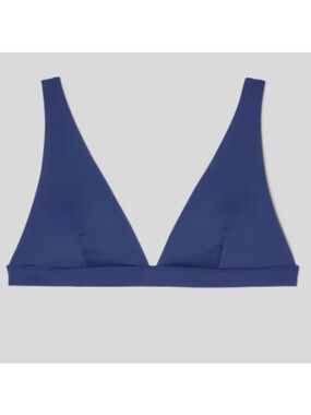 Everlane Women's NWT Blue Dusk The ReNew Plunge Triangle‎ Swim Top XL/C40.5